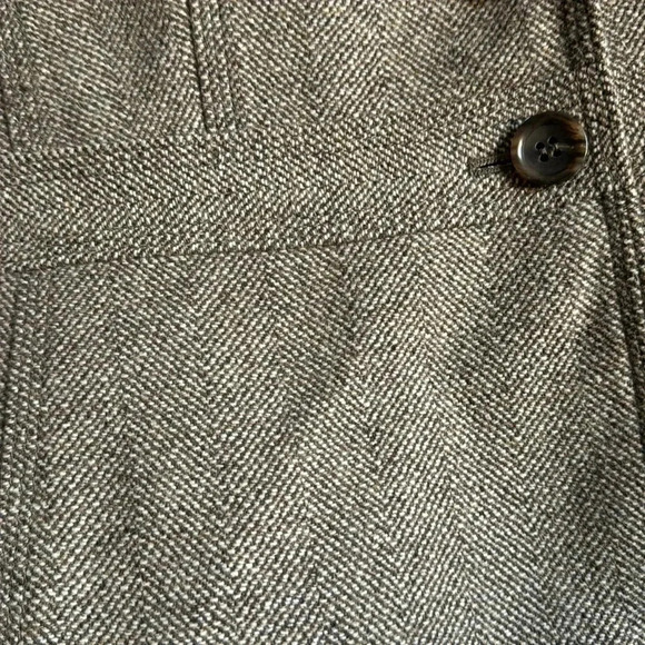 Ann Taylor | Wool Blend | Brown/Cream | Tweed Blazer | size 14 - Picture 2 of 5